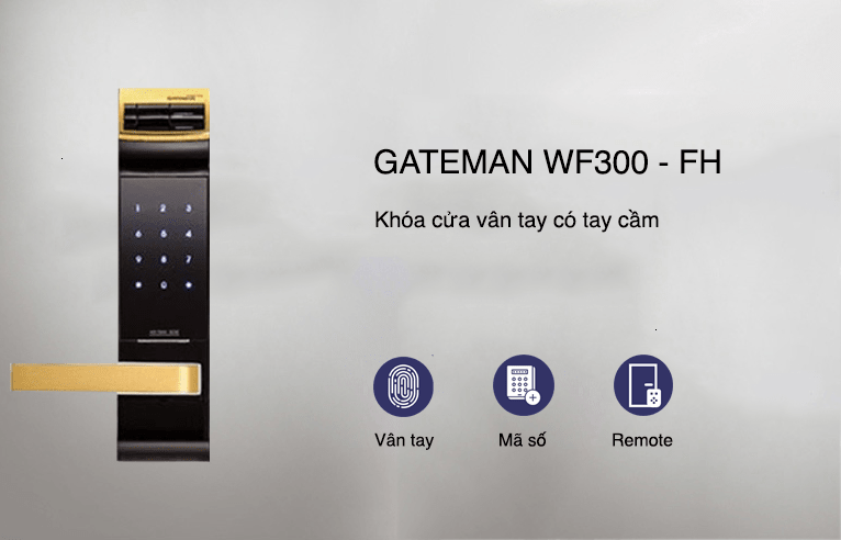 3. Khoá thông minh Gateman WF300-FH trang bị 3 chức năng mở khoá