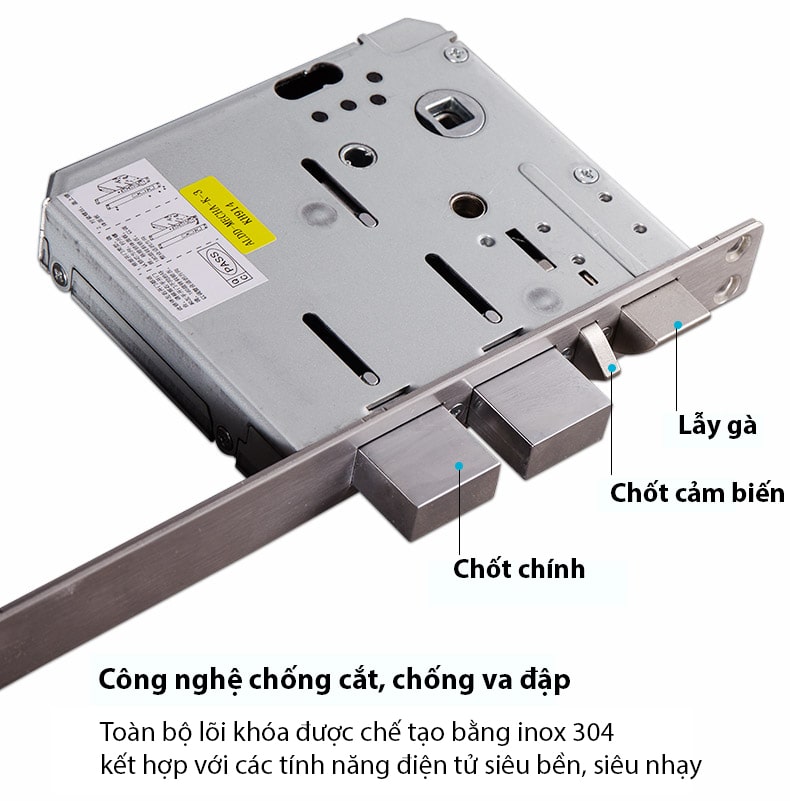 1. Khoá cửa vân tay Gateman Pass700 có thiết kế hiện đại, phù hợp lắp cửa chính