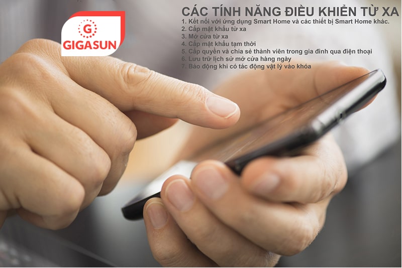 7. Điều khiển mọi tính năng của khóa từ xa