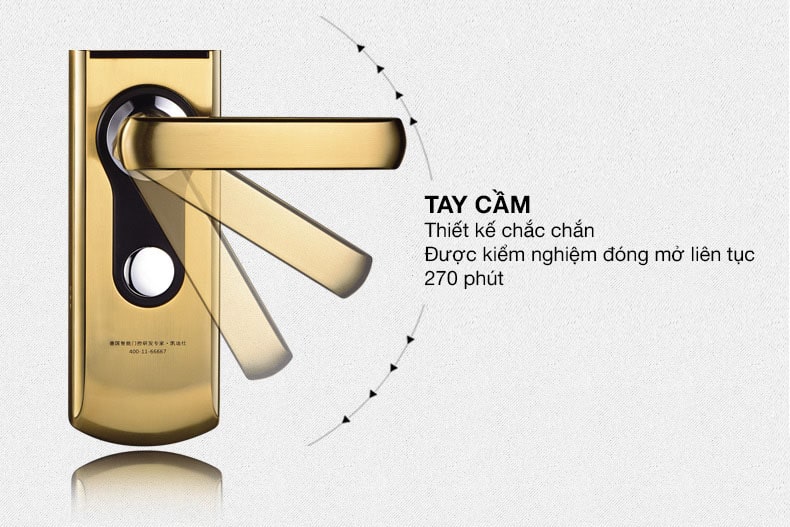 1. Khoá cửa vân tay Kaadas-9113 có kiểu dáng sang trọng, độ bền cao