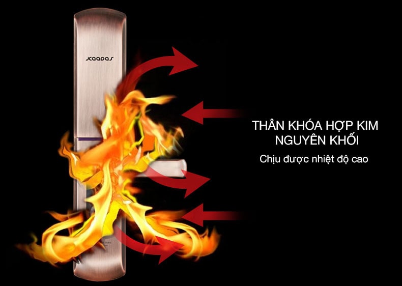 1. Khoá cửa vân tay Kaadas-9113 có kiểu dáng sang trọng, độ bền cao