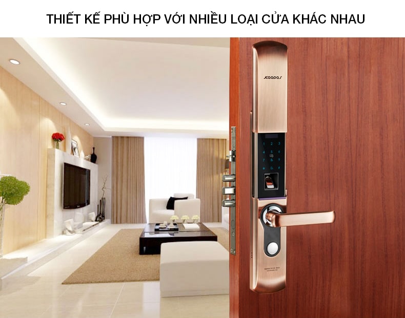 3. Lắp đặt trên nhiều chất liệu cửa, phù hợp nhiều kiến trúc nhà
