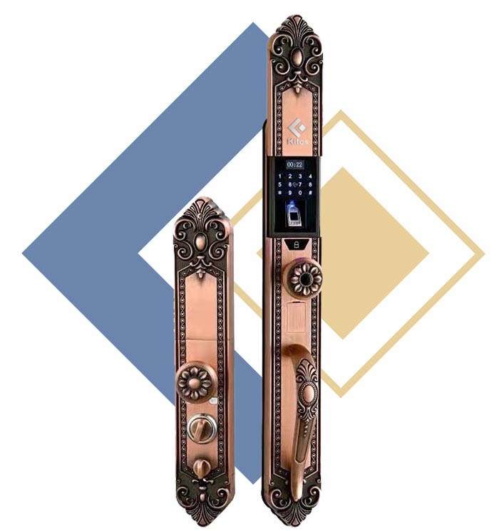 1. Khoá cửa vân tay Kitos KT-C300 thiết kế cổ điển, sang trọng, độ bền cao