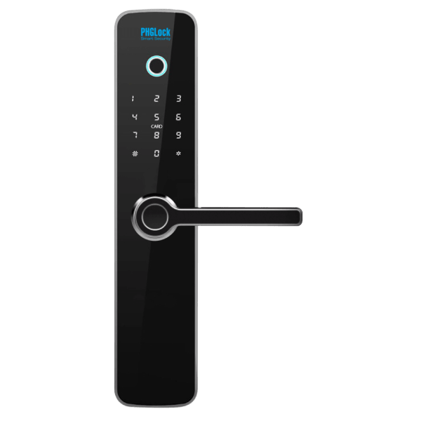 2. Khoá cửa vân tay - khoá mã số PHGLock FP6501 có thiết kế sang trọng, thẩm mỹ độ bền cao