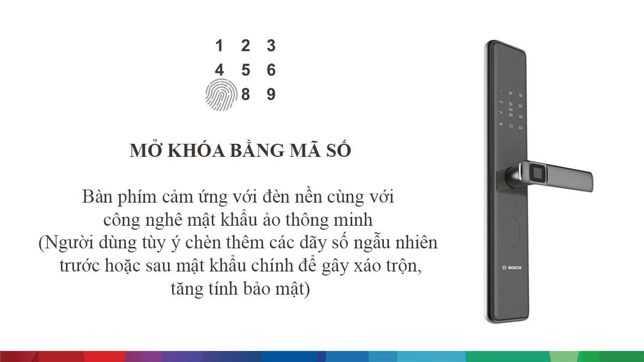 3. Khoá thông minh Bosch ID30 trang bị nhiều cách mở cửa khác nhau
