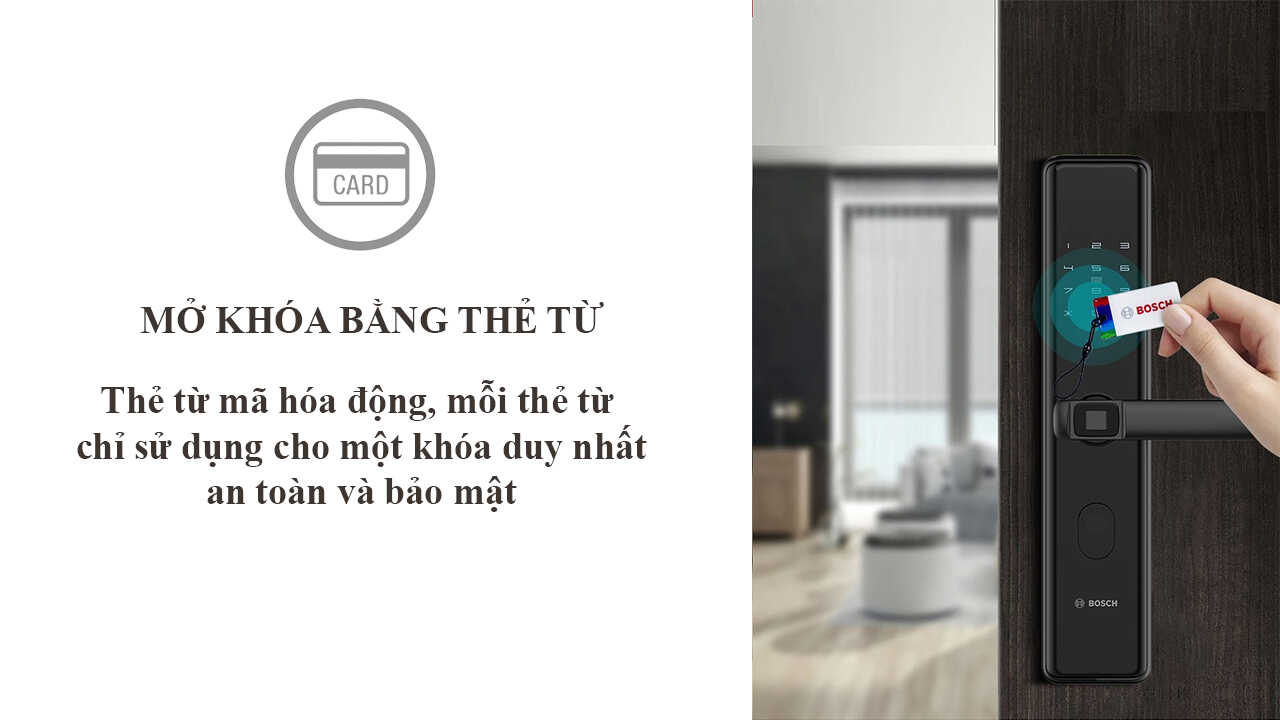 3. Khoá thông minh Bosch ID30 trang bị nhiều cách mở cửa khác nhau