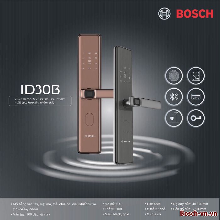 1. Thiết kế sang trọng của Bosch ID-30B.