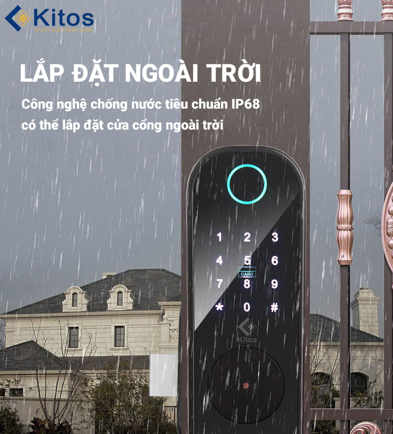 Khoá vân tay cửa cổng Kitos KT-DL03 Pro