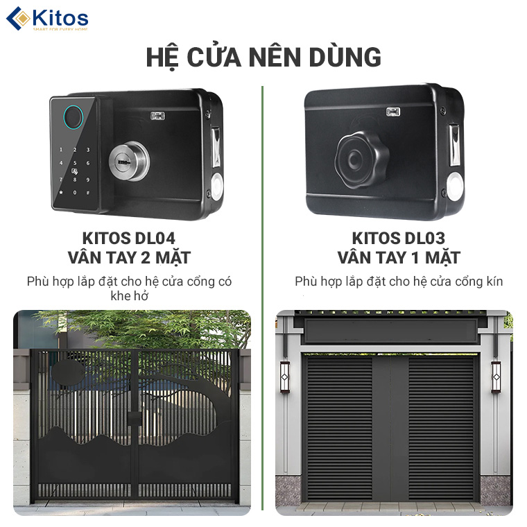 Khoá vân tay cửa cổng Kitos KT-DL03 Pro