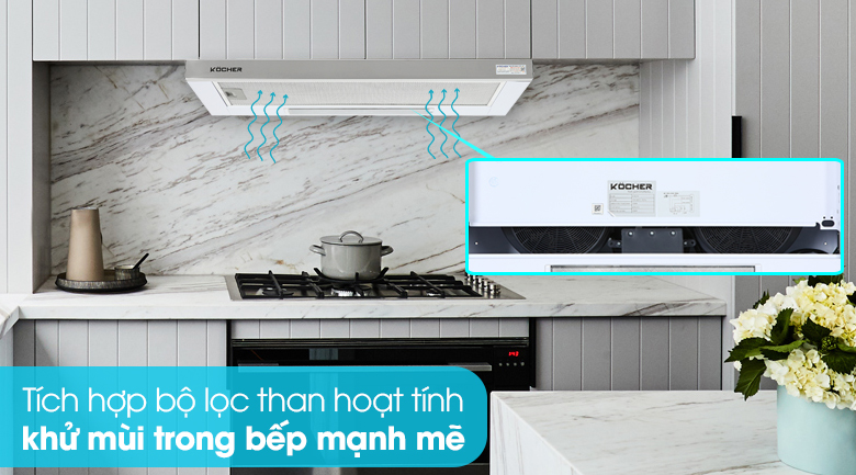Máy hút mùi âm tủ Kocher K-6270 Khử mùi vô cùng hiệu quả