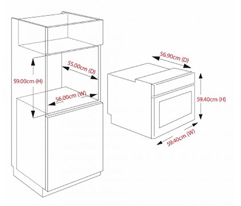 7. Thông số kỹ thuật của Electrolux EOC5400AOX 72 lít.