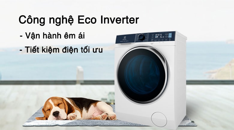 Máy giặt sấy Electrolux trang bị công nghệ inverter vận hành êm, tiết kiệm điện