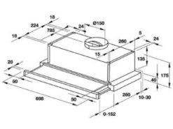 1. Thông số kỹ thuật của máy hút mùi Hafele HH-S70A 533.89.031