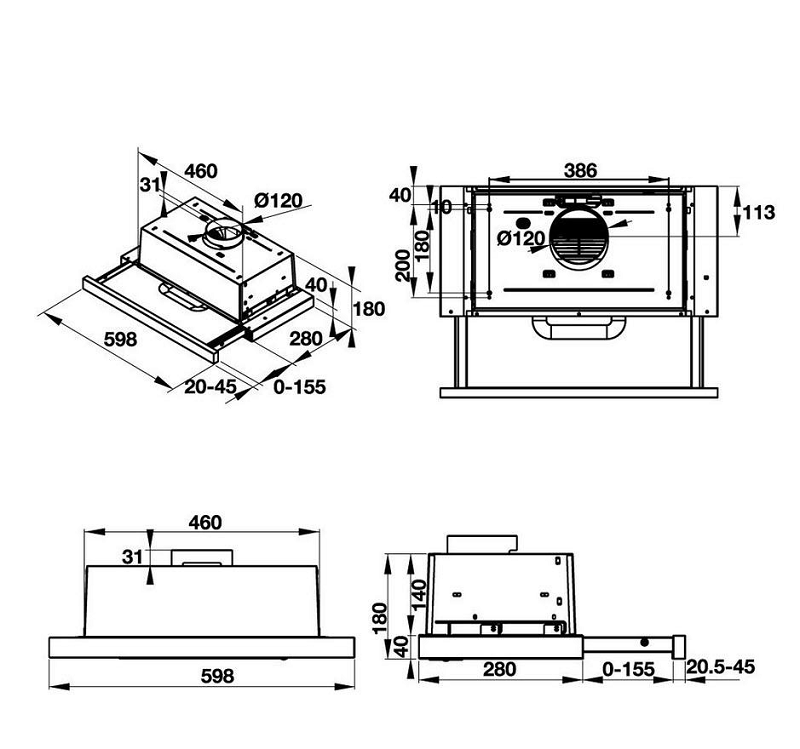 7. Thông số kỹ thuật máy hút mùi Hafele HH-TI60D 539.81.083
