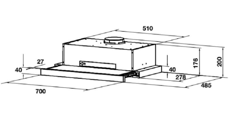 6. Thông số kỹ thuật máy hút mùi Hafele HH-TT70A 533.86.817