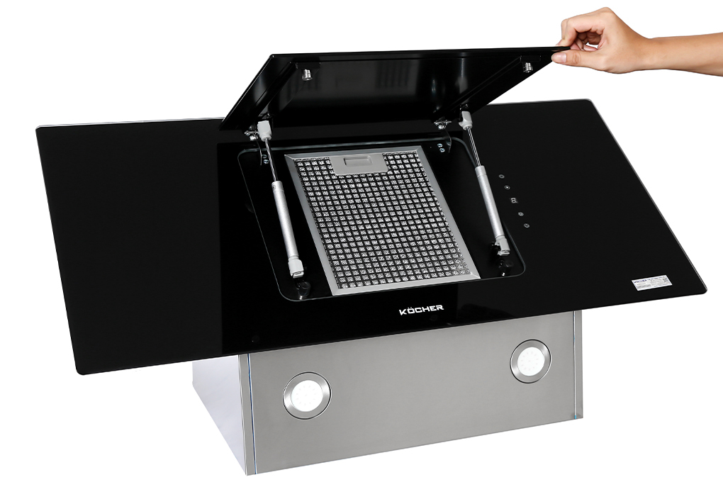 Kocher K-2080V (70cm) trang bị hệ thống lưới lọc mỡ và bảo vệ động cơ 