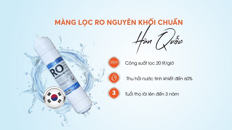 3. Máy lọc nước nóng lạnh Karofi Livotec 611 | Màng lọc RO 100 GPD chuẩn Hàn Quốc