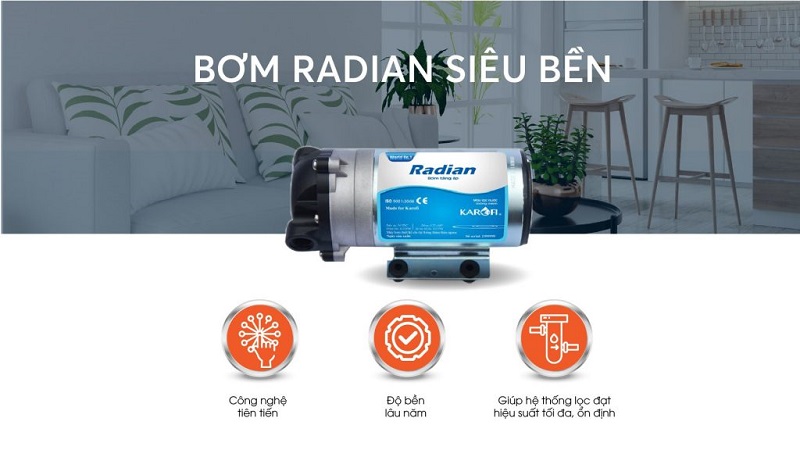 5. Máy lọc nước nóng lạnh Karofi Livotec 611 Bơm Radian siêu bền