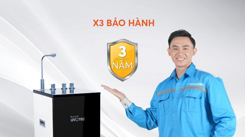7. Máy lọc nước nóng lạnh Karofi Livotec 611 | Bảo hành