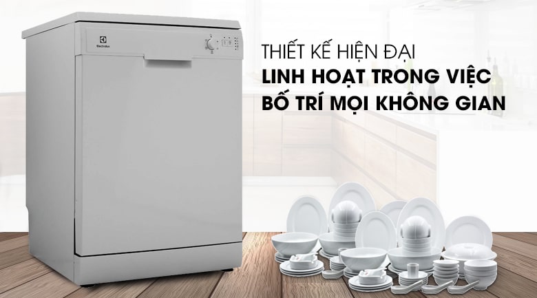 1. Máy rửa bát độc lập Electrolux ESF5202LOX có thiết kế hiện đại, thẩm mỹ