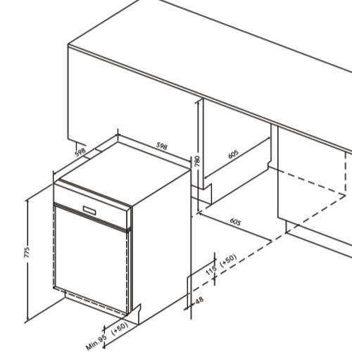 6. Thông số kỹ thuật của máy rửa bát KAFF KF-S770TFTS.