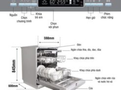 7. Máy rửa bát Kocher KDEU8005 trang bị công nghệ và tính năng vượt trội