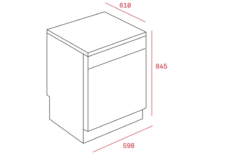 Máy rửa bát độc lập TEKA LP8 820 với kiểu dáng hiện đại, thẩm mỹ