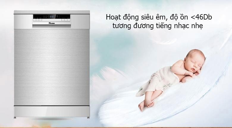 Vận hành êm ái, độ ồn dưới 46dB, tiết kiệm điện nước tối ưu