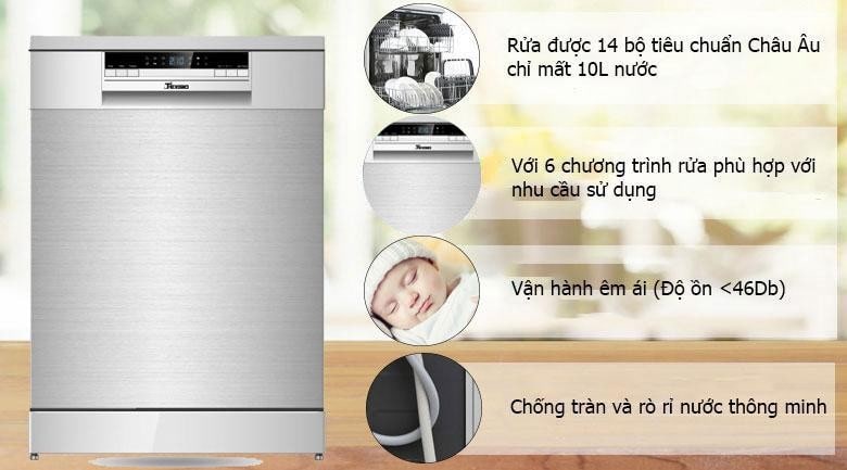 Chế độ hẹn giờ tiện lợi, khóa trẻ em an toàn