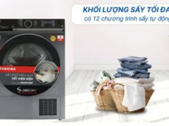 Máy sấy bơm nhiệt Toshiba 10 kg TD-BK110GHV(MK) - Khối lượng sấy