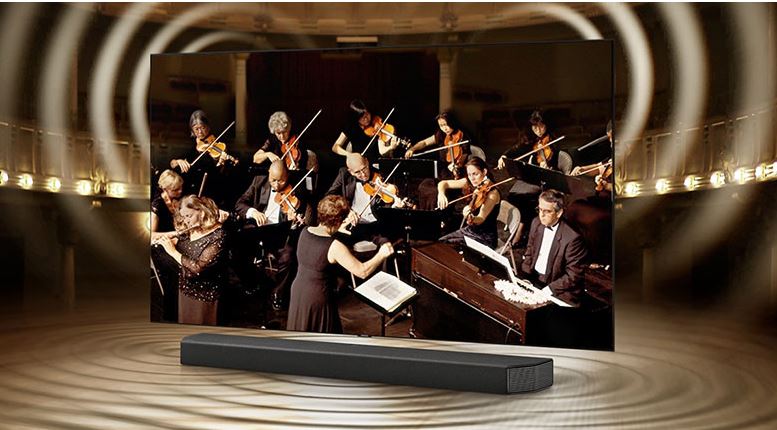 Loa tivi SamSung HW-Q950T với âm thanh vòm 3D đỉnh cao, lan tỏa, bao trùm không gian với bộ đôi công nghệ Dolby Atmos và DTS:X