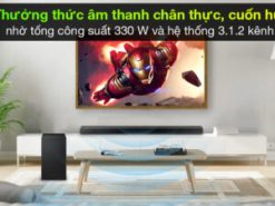Loa thanh Samsung HW-Q700 giúp bạn cảm nhận am thanh chất lượng cao với 3.1.2 kênh và tổng công suất 330 W