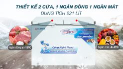 Tủ đông Alaska Inverter 221 lít BCD 3568CI