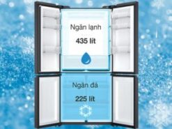 Tủ lạnh Aqua Inverter 660 lít Multi Door AQR-M727XA(GB)U1 - Ngăn lạnh 435 lít, ngăn đá 225 lít