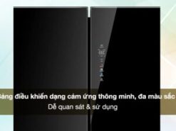 Tủ lạnh Aqua Inverter 660 lít Multi Door AQR-M727XA(GB)U1 - Bảng điều khiển cảm ứng đa sắc màu