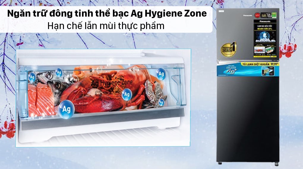 8. Ngăn trữ đông tinh thể bạc Ag Hygiene Zone ngăn ngừa lẫn mùi thực phẩm