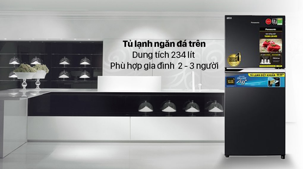 Dung tích tủ lạnh 234 Lít phù hợp với gia đình có từ 2 - 3 thành viên