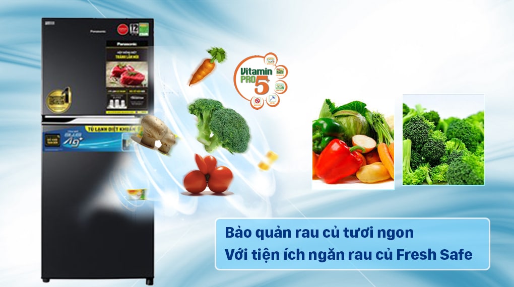 Ngăn rau củ Fresh Safe duy trì độ ẩm, bảo quản dài lâu
