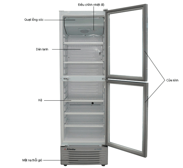 Hình ảnh tổng quát tủ mát Alaska 450 lít LC743DB 
