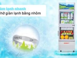 4. Giàn lạnh bằng nhôm giúp làm lạnh nhanh trên tủ mát Sanaky TM.VH408WL