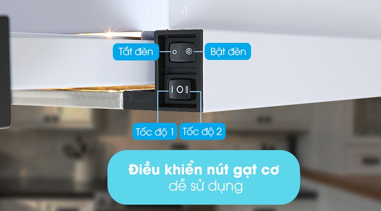 9. Bảng điều khiển trên máy hút mùi Kocher K-6270 dễ dàng sửng dụng