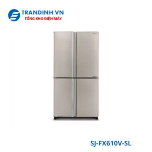 Tủ lạnh Sharp SJ-FX610V-SL | 525L 4 cánh Inverter
