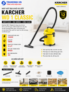 Máy hút bụi Karcher WD 1 Classic khô và ướt
