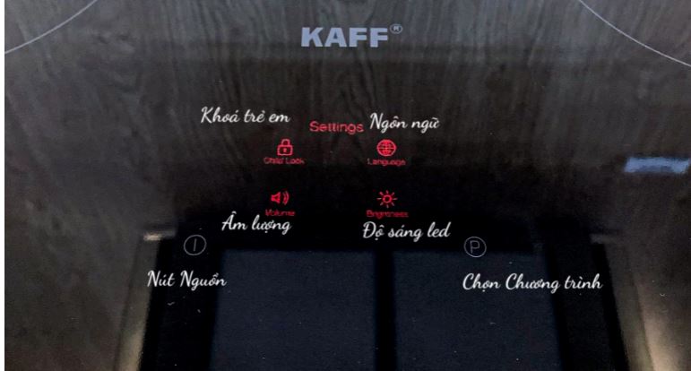 4. Bếp từ Kaff KF LCD2IG sử dụng bảng điều khiển cảm ứng hiện đại thông minh