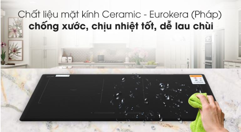 Bếp từ Kocher DIB4-888 sử dụng mặt kính Eurokera