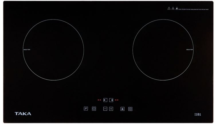 Bếp từ Taka I1B1 1 1. Bếp từ Taka I1B1 gồm 2 vùng nấu từ linh hoạt