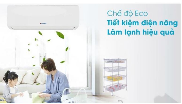7. Máy lạnh 9000BTU 1 chiều Darrry sở hữu chế độ tiết kiệm điện Econo