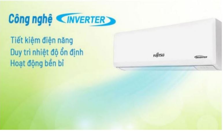 6. Điều hòa 1 chiều Fujitsu ASAG24CPTA-V giúp tiết kiệm điện tối đa với công nghệ Inverter