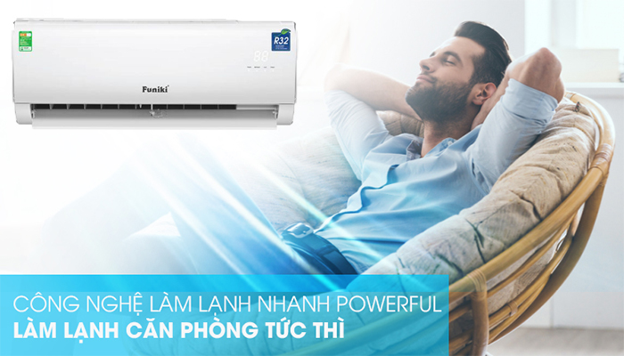 Điều hòa Funiki 12000BTU HSC12TMU 6 Tốc độ làm lạnh nhanh chóng và hiệu quả tối ưu
