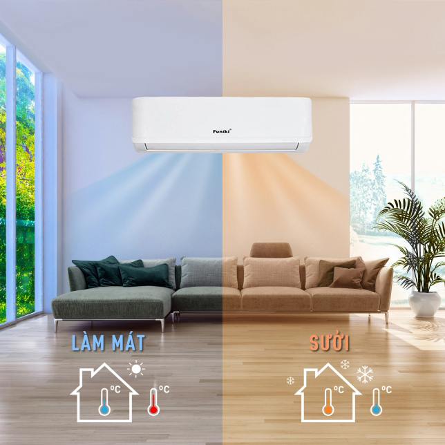 Điều hoà 2 chiều Funiki làm lạnh và sưởi ấm linh hoạt